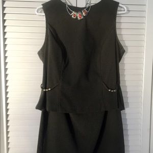 2 Piece Sleeveless Skirt Suit Office Dress